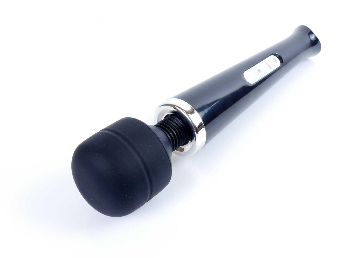 Stimulator Clitoridian USB Magic Wand din Silicon Negru, 10 Funcții