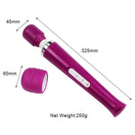 Stimulator Clitoridian USB Magic Wand din Silicon Negru, 10 Funcții