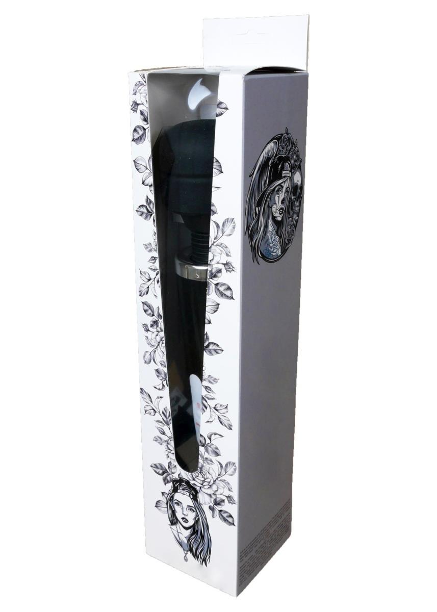 Stimulator Clitoridian USB Magic Wand din Silicon Negru, 10 Funcții