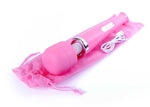 Baghetă magică de masaj USB roz cu 10 funcții