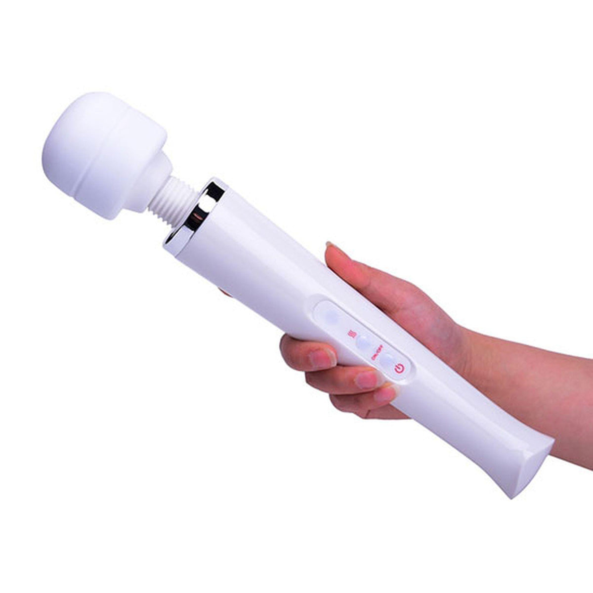Baghetă magică de masaj USB roz cu 10 funcții
