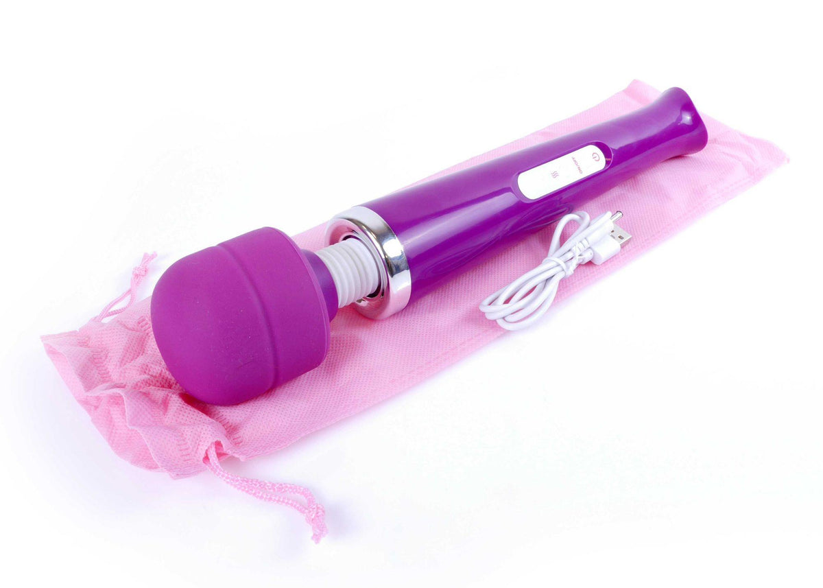 Stimulator Clitoridian USB Magic Wand Purple, 10 Programe