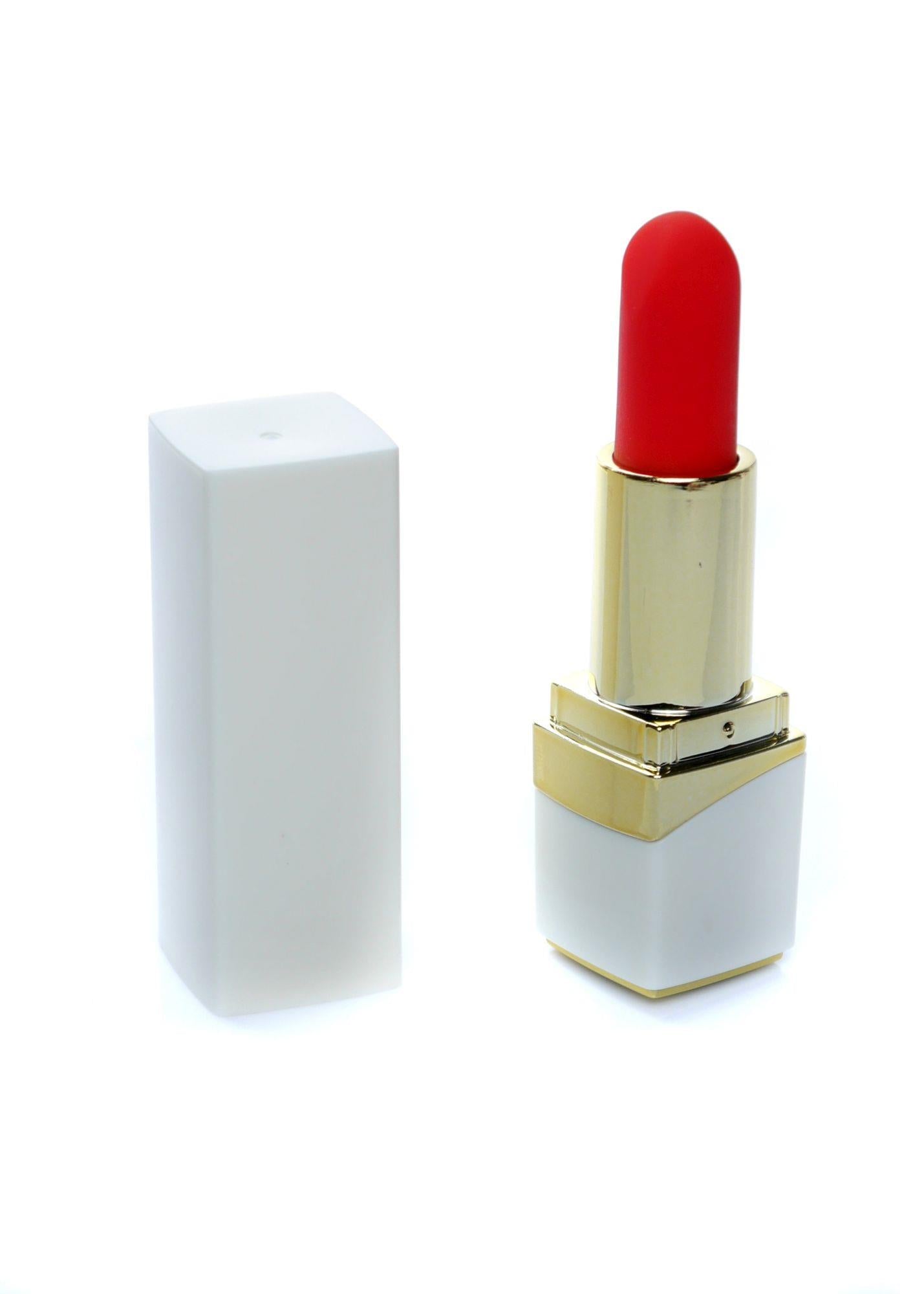 Vibrator ruj mini magic seria B, alb, USB, impermeabil