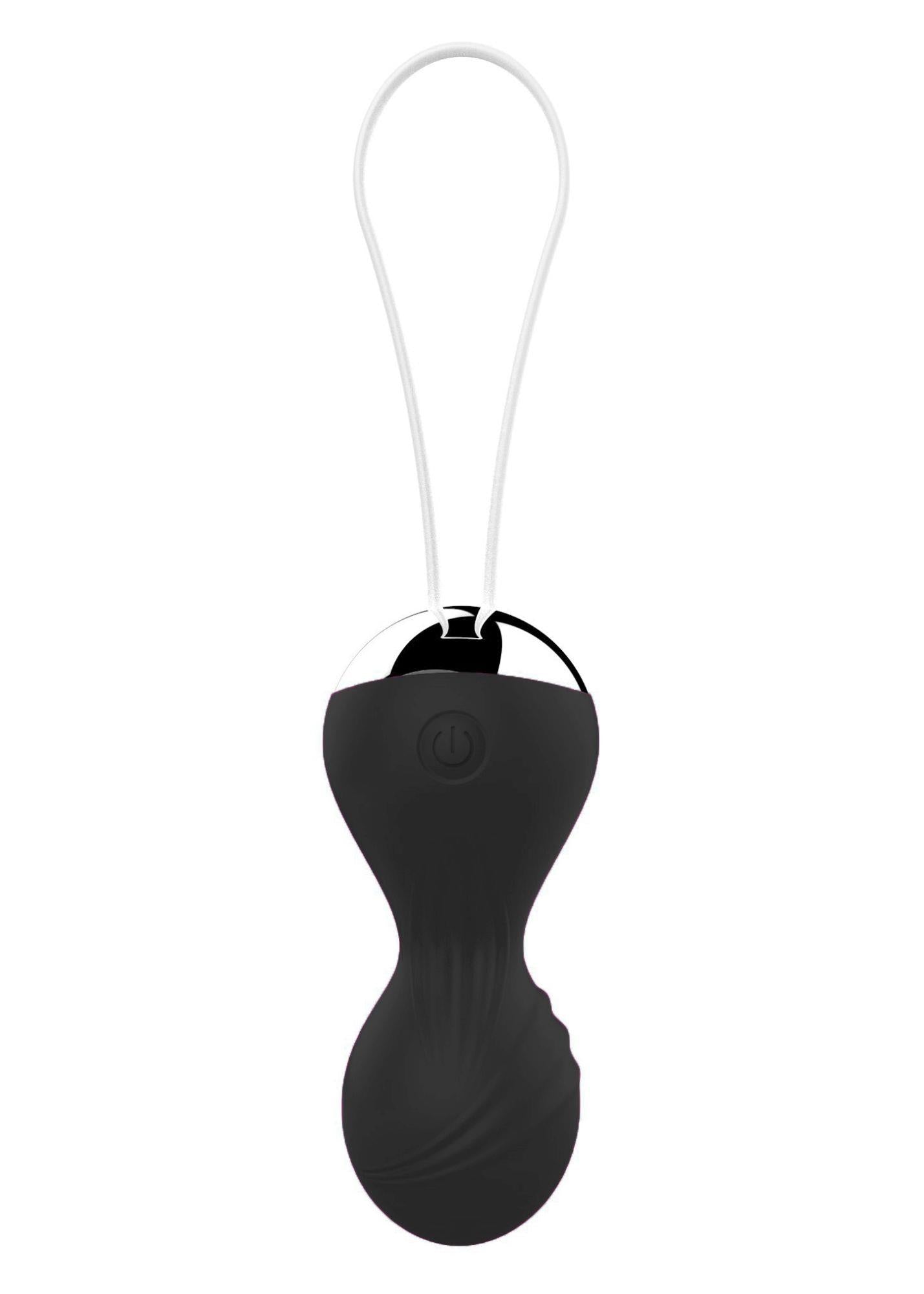 Bile vibratoare magice din silicon seria B, telecomandă USB, negre