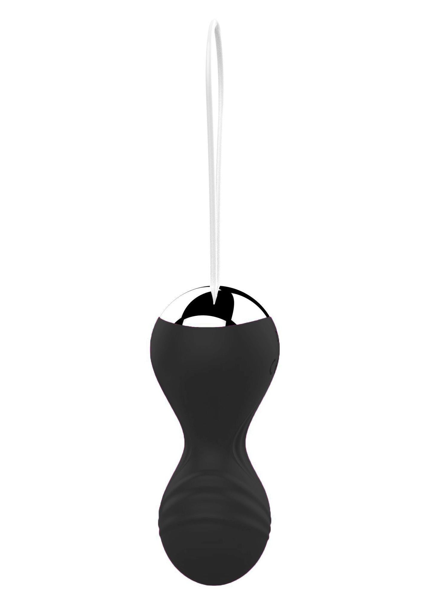 Bile vibratoare magice din silicon seria B, telecomandă USB, negre