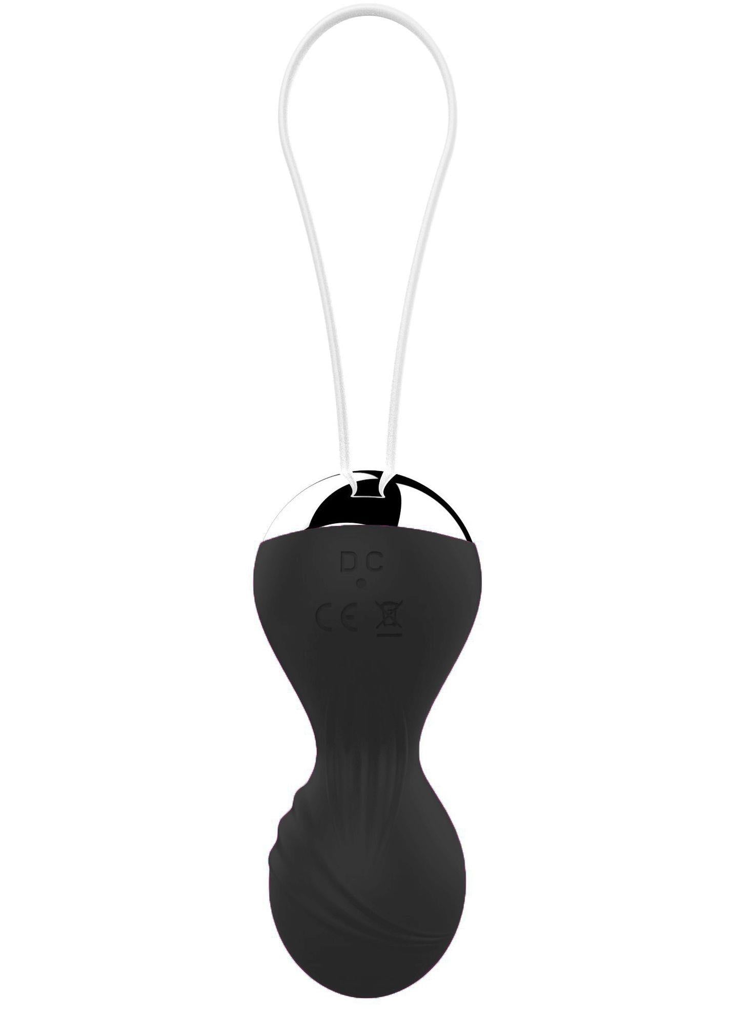 Bile vibratoare magice din silicon seria B, telecomandă USB, negre