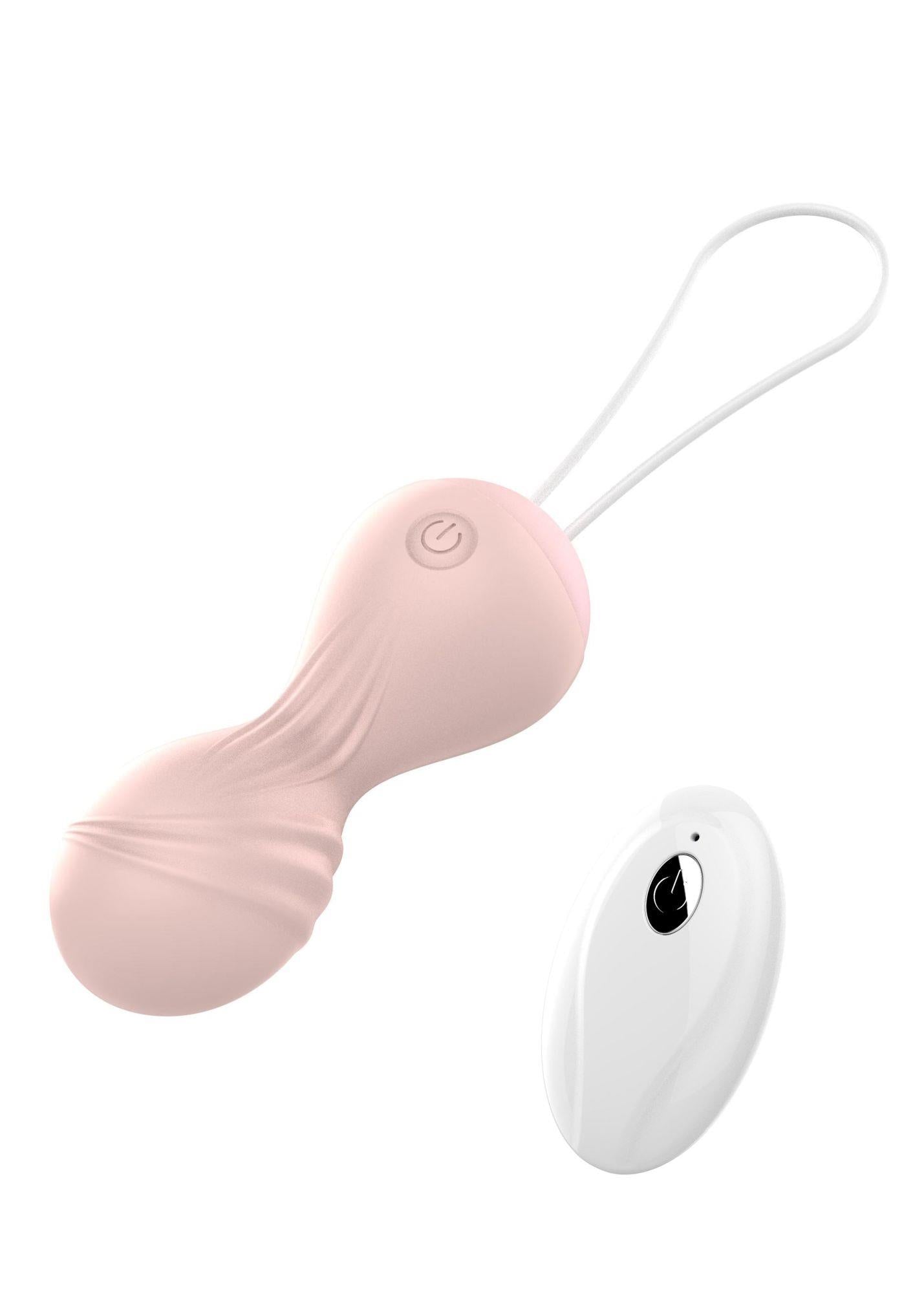 Bile Kegel vibratoare din silicon cu telecomandă USB, 10 funcții
