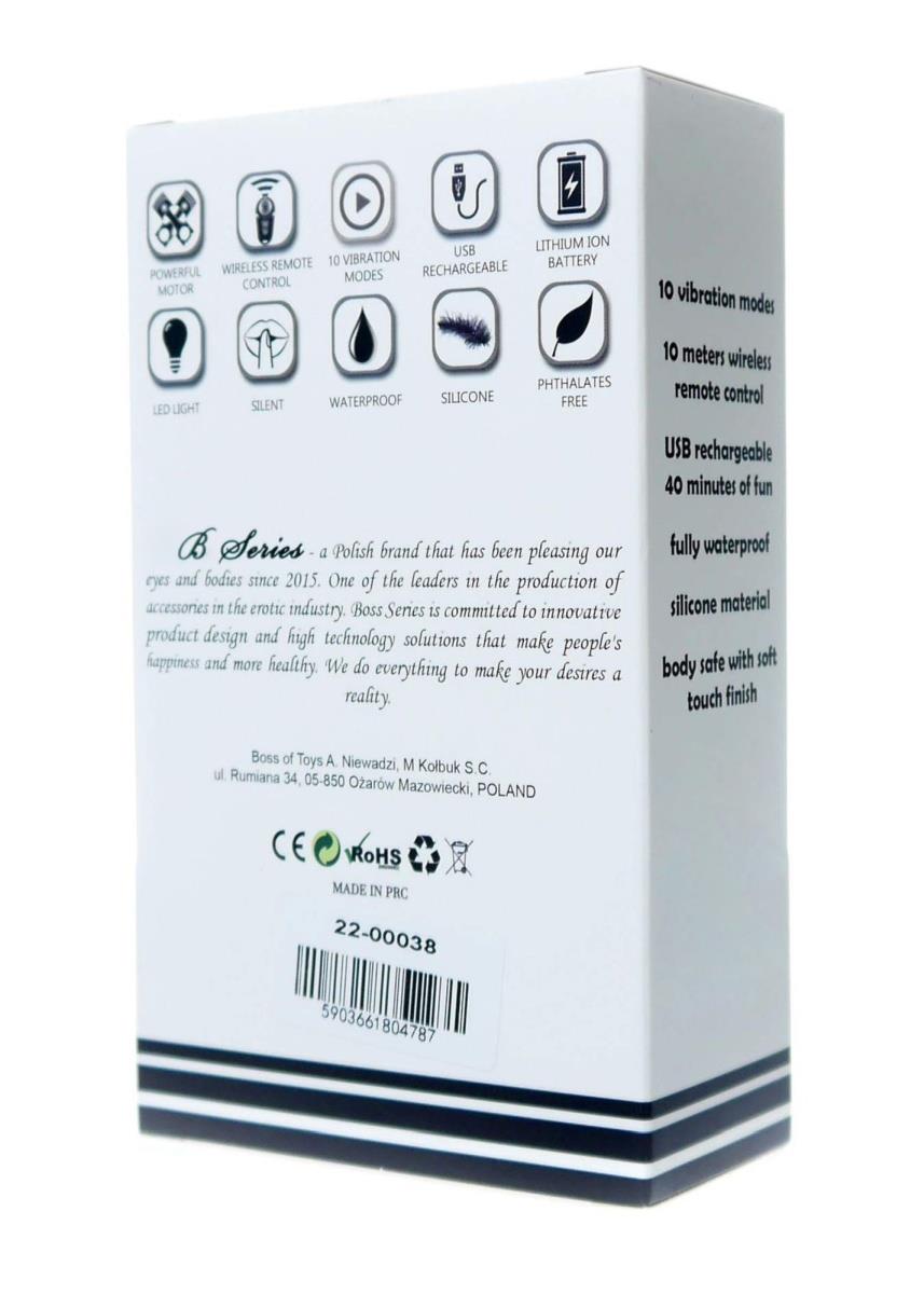 Bile Kegel vibratoare din silicon cu telecomandă USB, 10 funcții