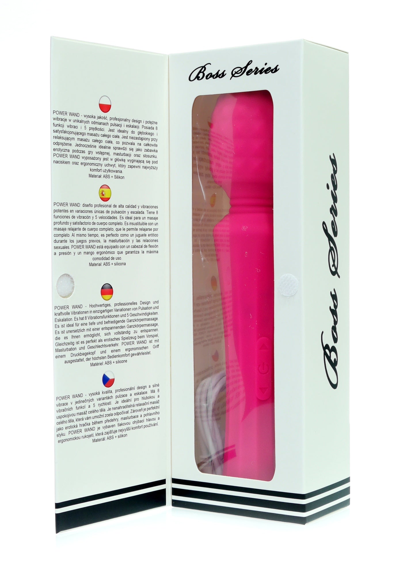 Stimulator clitoridian USB Power Wand seria B Magic Pink