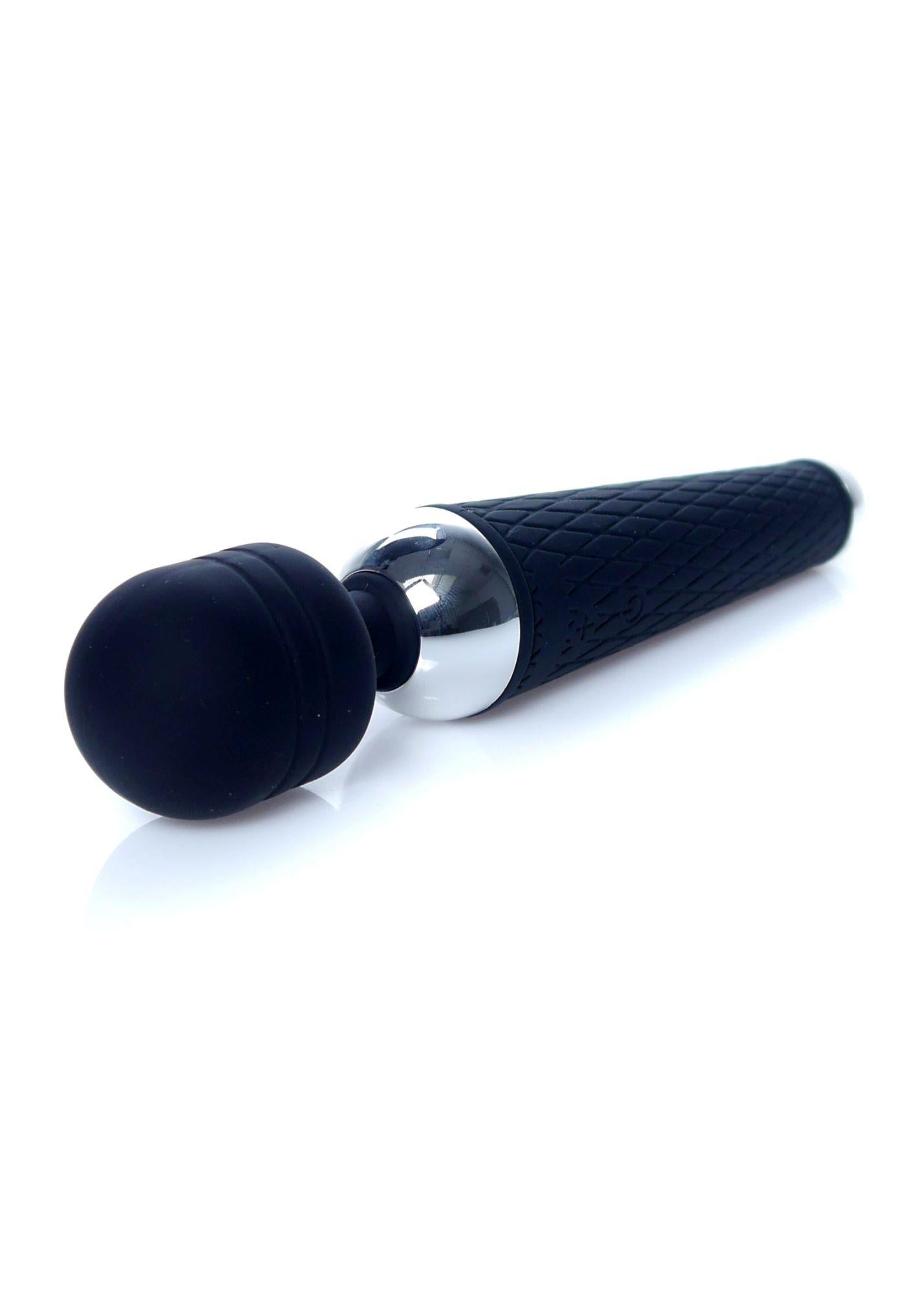 Stimulator USB cu baghetă magică din silicon seria B, negru, cu 10 funcții