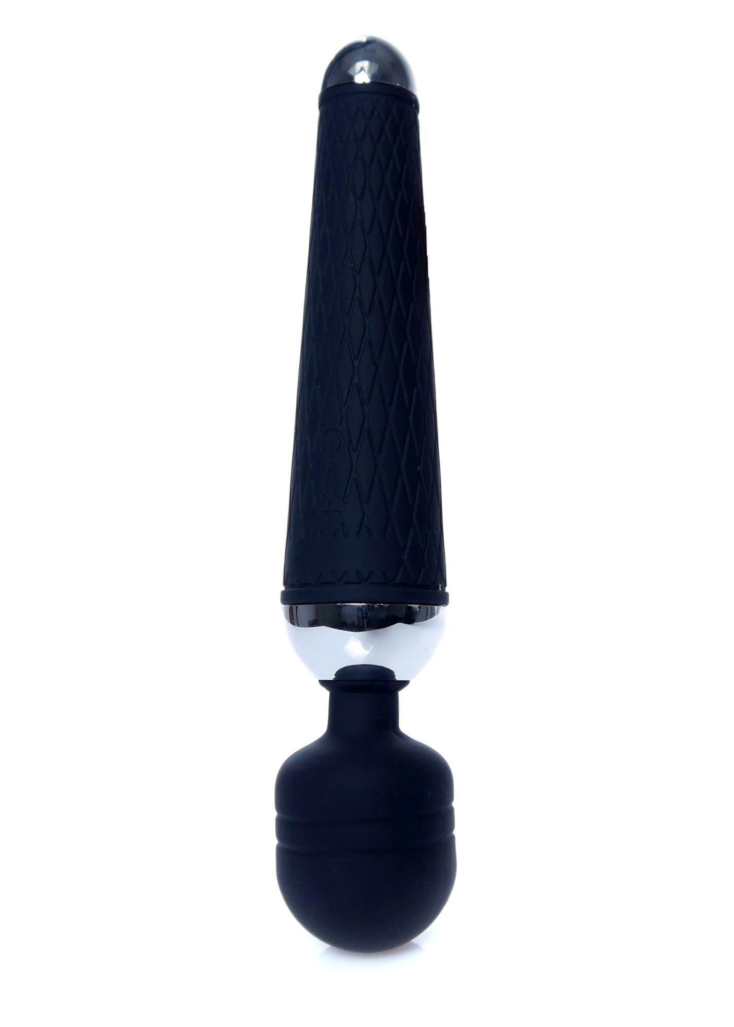 Stimulator USB cu baghetă magică din silicon seria B, negru, cu 10 funcții