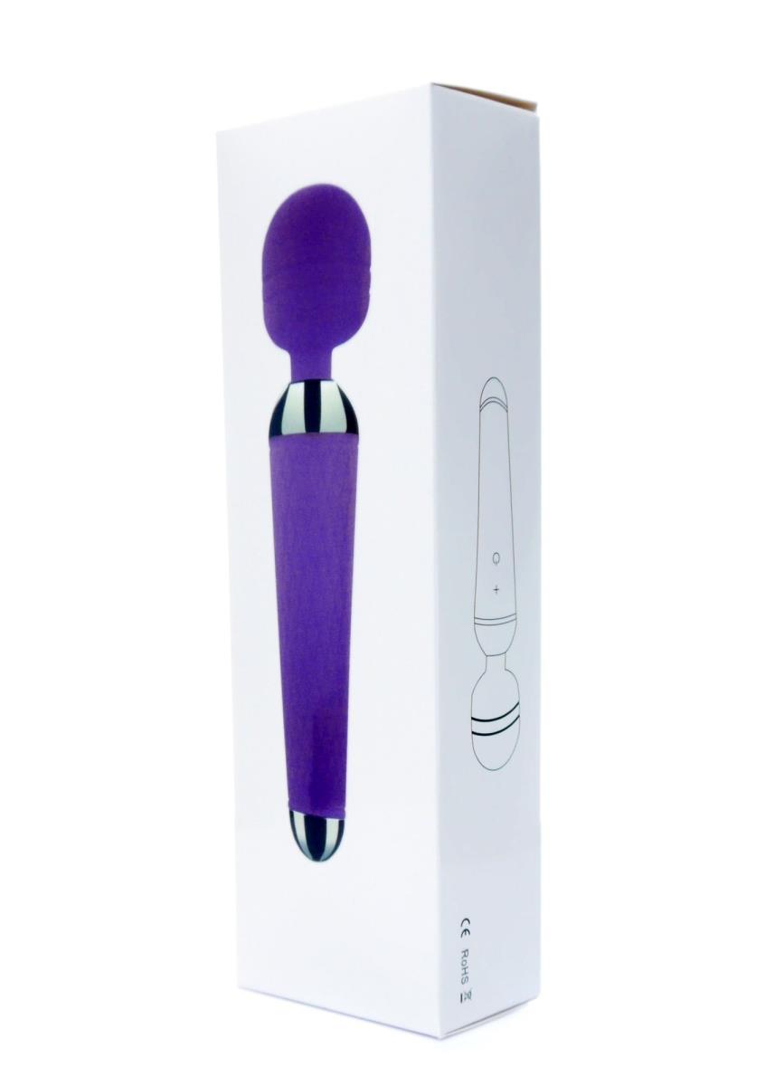 Stimulator USB cu baghetă magică din silicon seria B, negru, cu 10 funcții