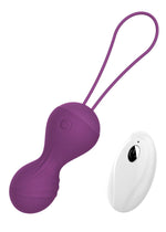 Bile vibratoare Kegel din silicon cu telecomandă seria B Magic violet USB