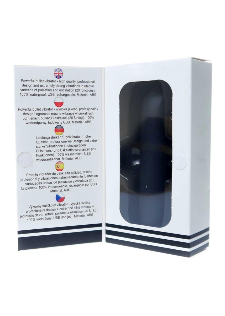 Mini vibrator puternic seria B Magic USB 20 funcții negru mat