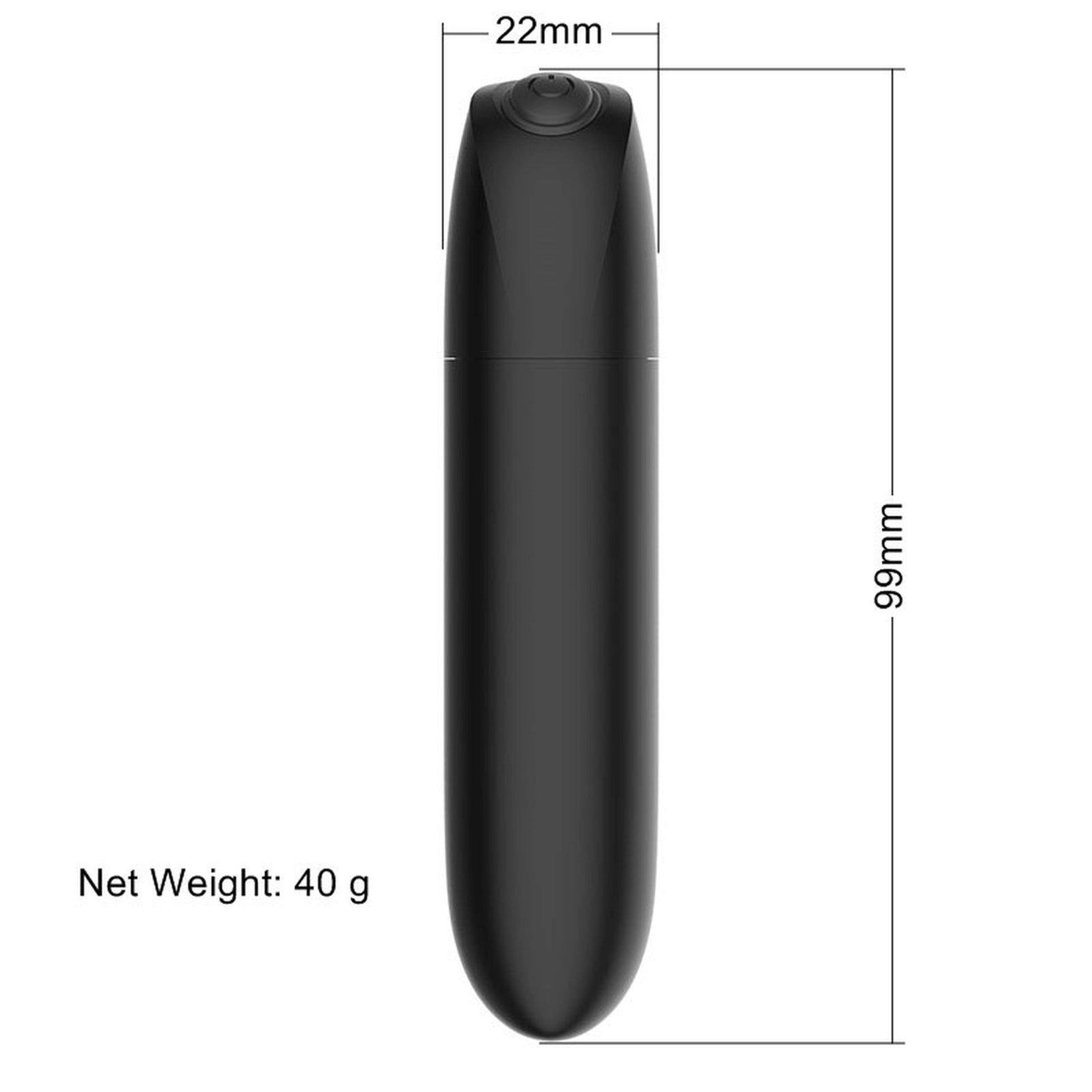 Vibrator mini puternic USB Magic seria B, 20 de moduri, negru lucios