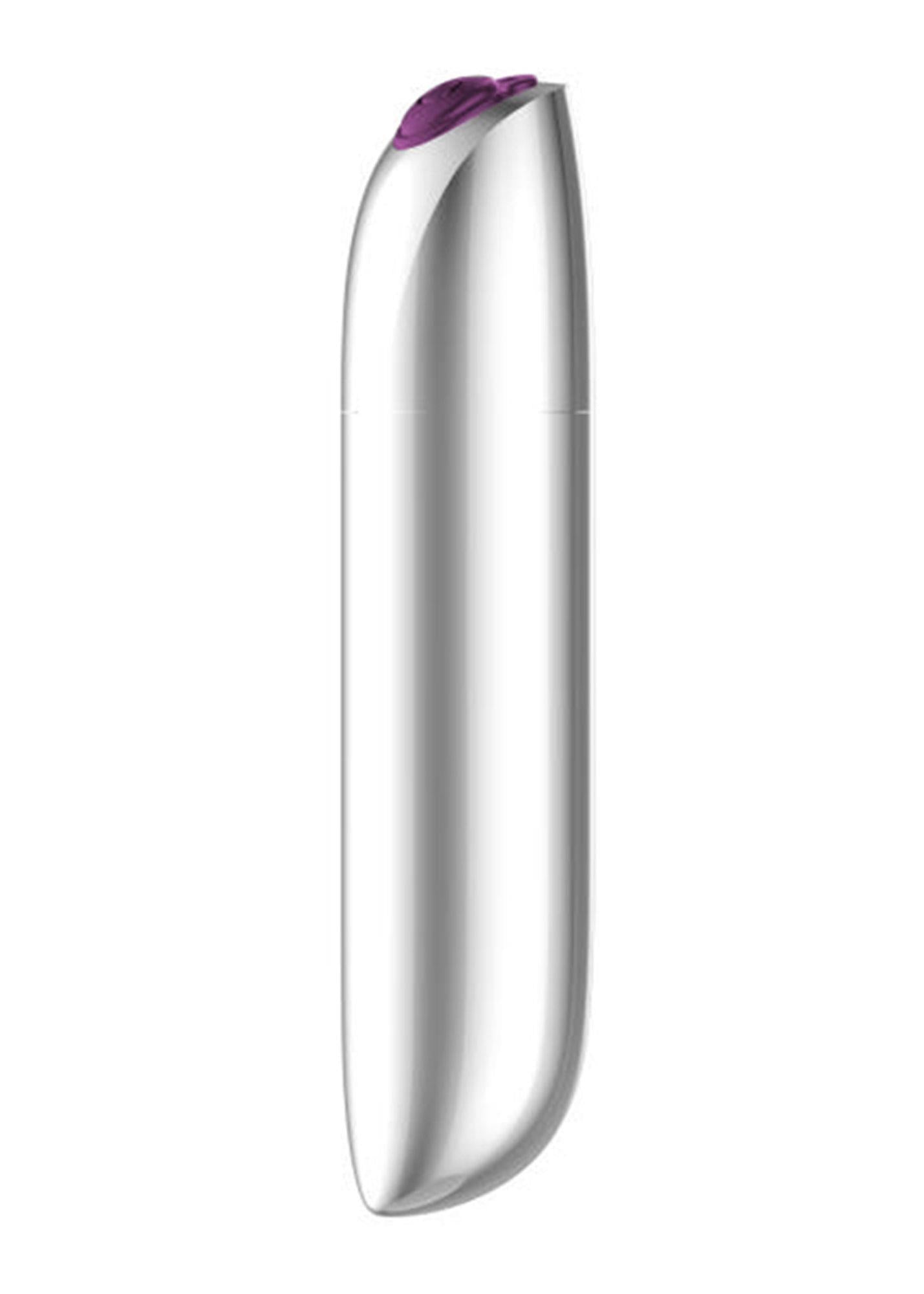 Vibrator mini USB puternic seria B Magic, argintiu, cu 20 de moduri