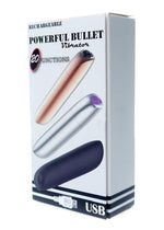 Vibrator mini USB puternic seria B Magic, argintiu, cu 20 de moduri