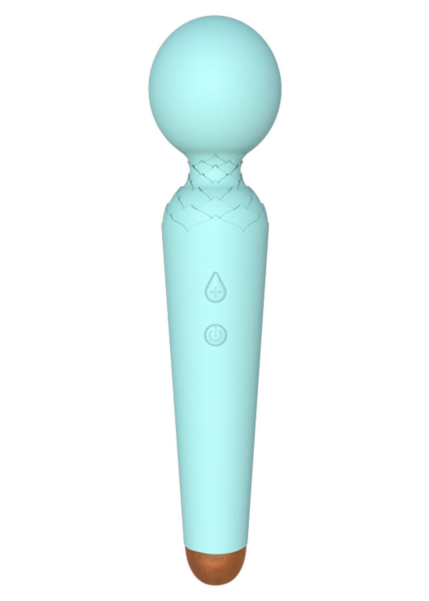 Stimulator clitoridian magic Power Wand seria B, albastru, USB, 10 funcții