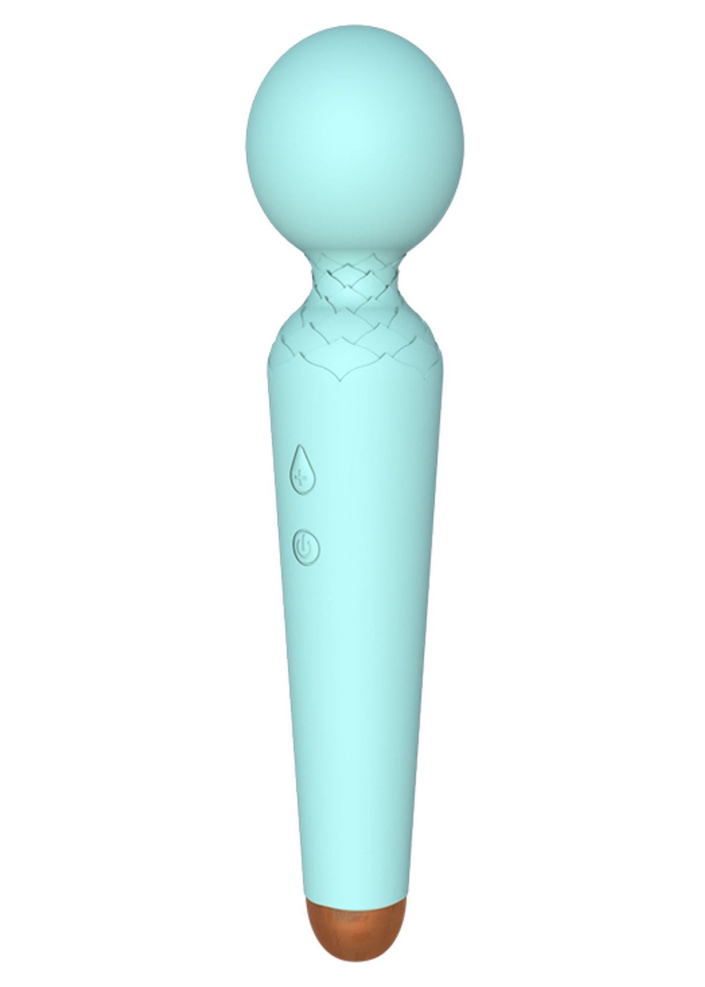 Stimulator clitoridian magic Power Wand seria B, albastru, USB, 10 funcții