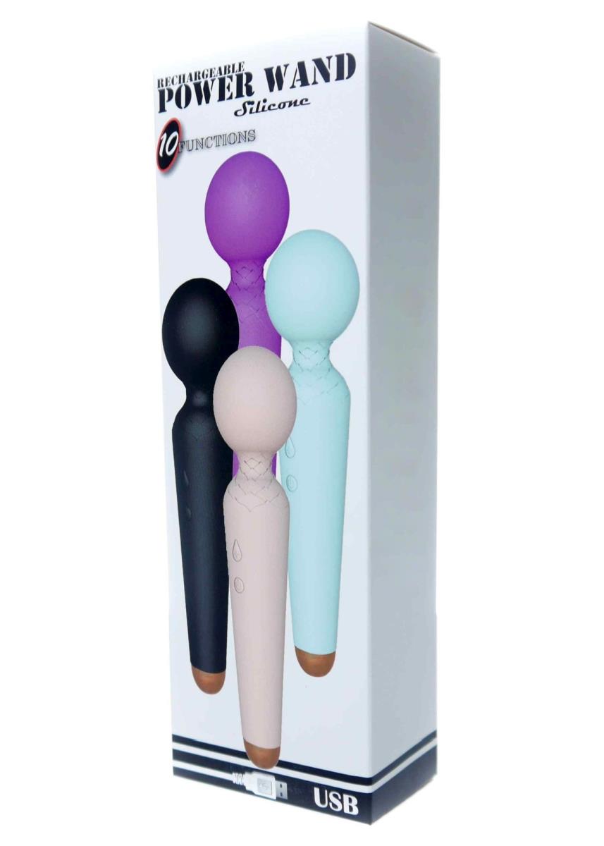 Stimulator clitoridian Power Wand USB cu 10 funcții, violet