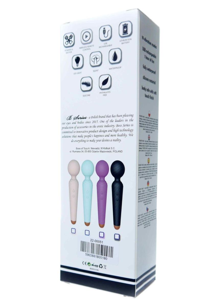 Stimulator clitoridian Power Wand USB cu 10 funcții, violet
