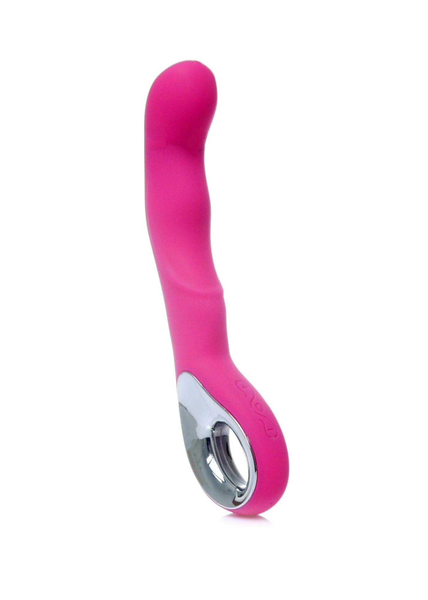 Vibrator Magic Silicon pentru Punct G seria B, roz, USB, 20 cm