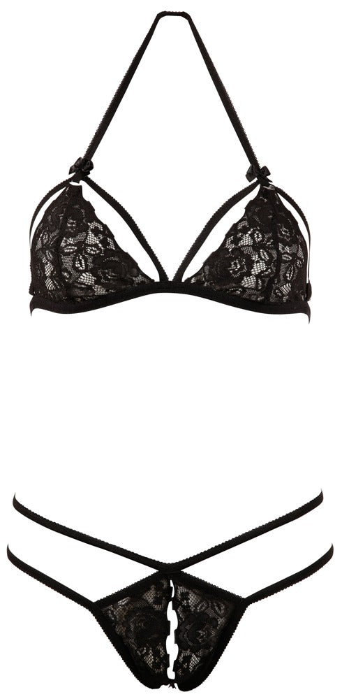 Set lenjerie intimă Cottelli din dantelă negru, mărimea S