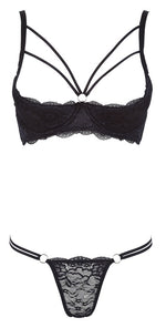 Sutien Cottelli LINGERIE din dantelă cu fermoar negru 75B