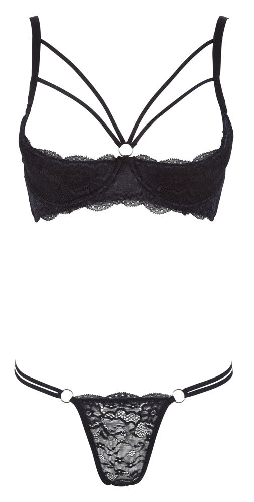 Sutien Cottelli LINGERIE din dantelă cu fermoar negru 75B