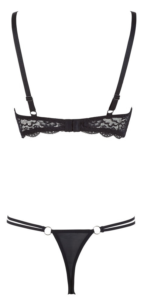 Sutien Cottelli LINGERIE din dantelă cu fermoar negru 75B