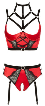 Set de lenjerie Sutien Raft Abierta Fina rosu 80B