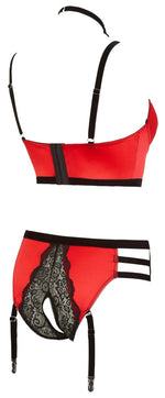 Set de lenjerie Sutien Raft Abierta Fina rosu 80B