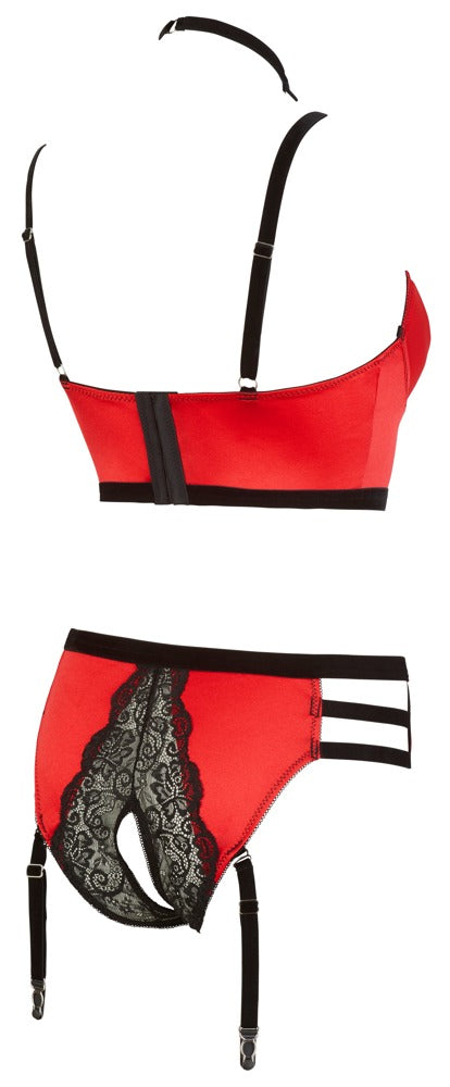 Set de lenjerie Sutien Raft Abierta Fina rosu 80B