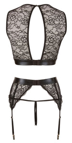 Set de top bondage Cottelli cu aspect ud și cătușe M