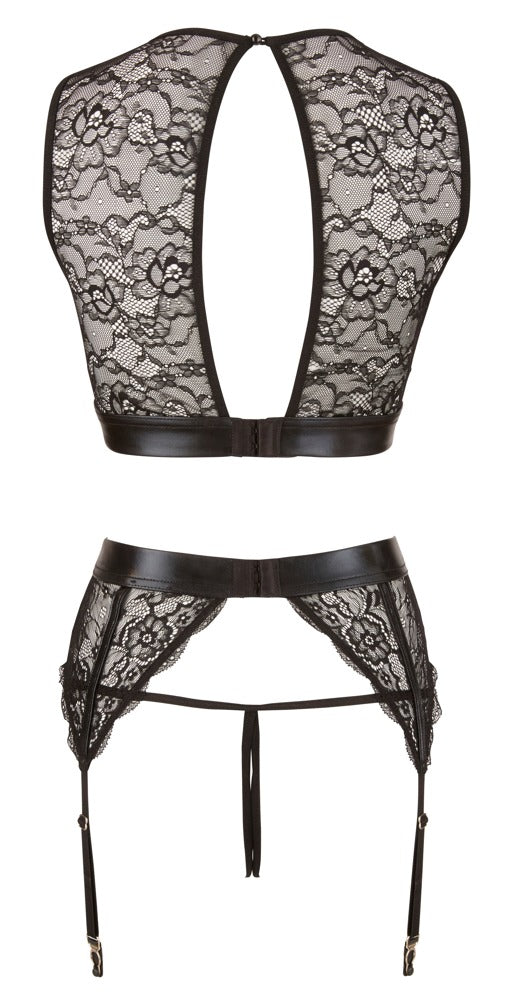 Set de top bondage Cottelli cu aspect ud și cătușe M