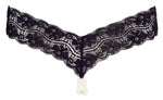 Cottelli LINGERIE colier tanga cu perle