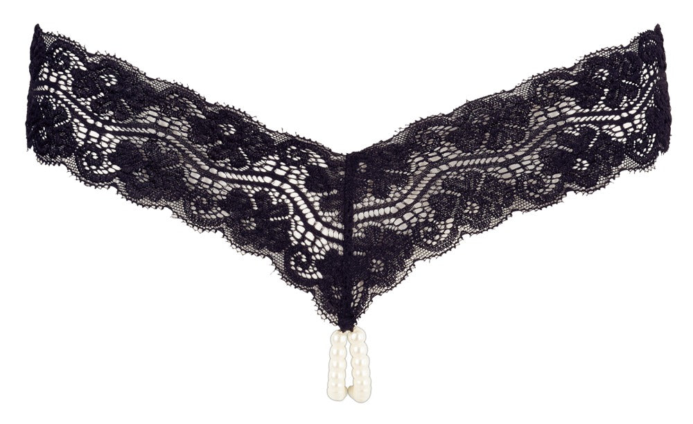 Cottelli LINGERIE colier tanga cu perle