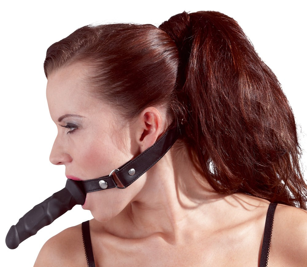 Dildo Gag Fetish Collection din silicon negru 12 cm