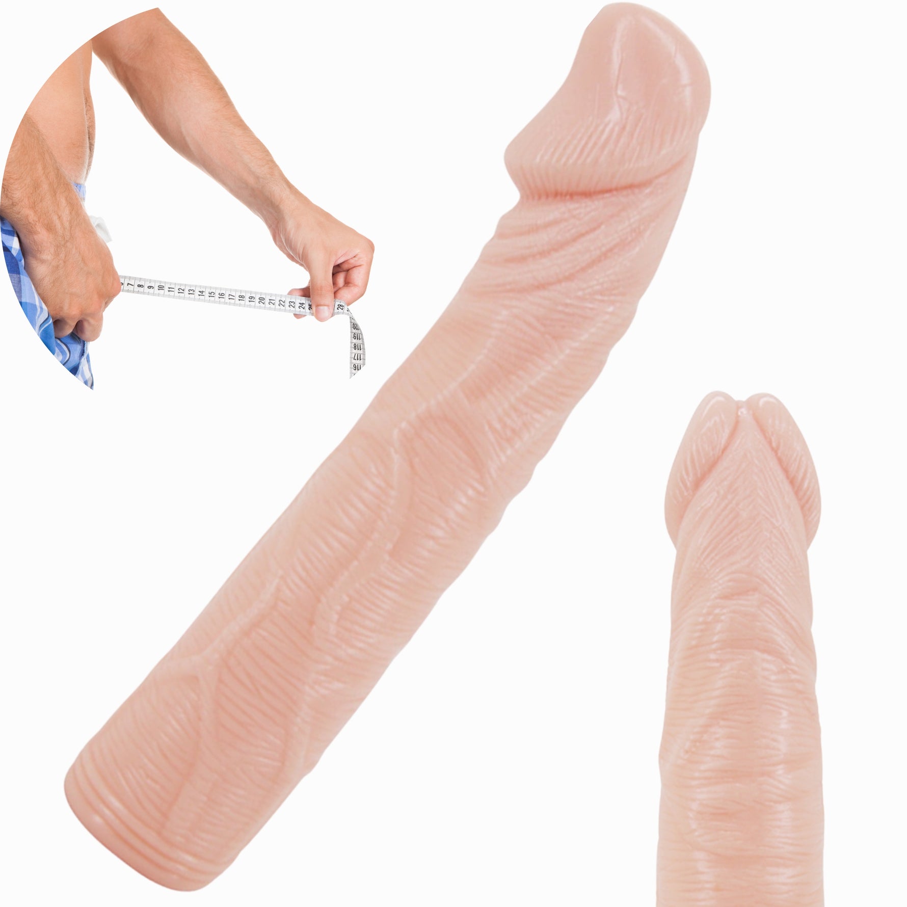Extensor de penis realist cu încălzire Baile Deep Love, culoarea pielii