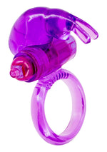 Inel vibrant cu urechi de iepure, violet, 7,2 cm