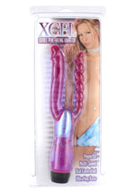 Vibrator dublu transparent 25 cm