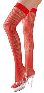 Ciorapi plasă Cottelli LEGWEAR roșii, mărimea S