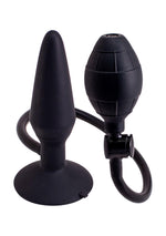 Dop anal gonflabil din silicon Seven Creations, negru, 14,5 cm