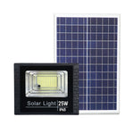 Proiector LED SMD 25W cu incarcare solara Flippy, panou solar, cu telecomanda, suport prindere, material ABS, 1.2AH, 44