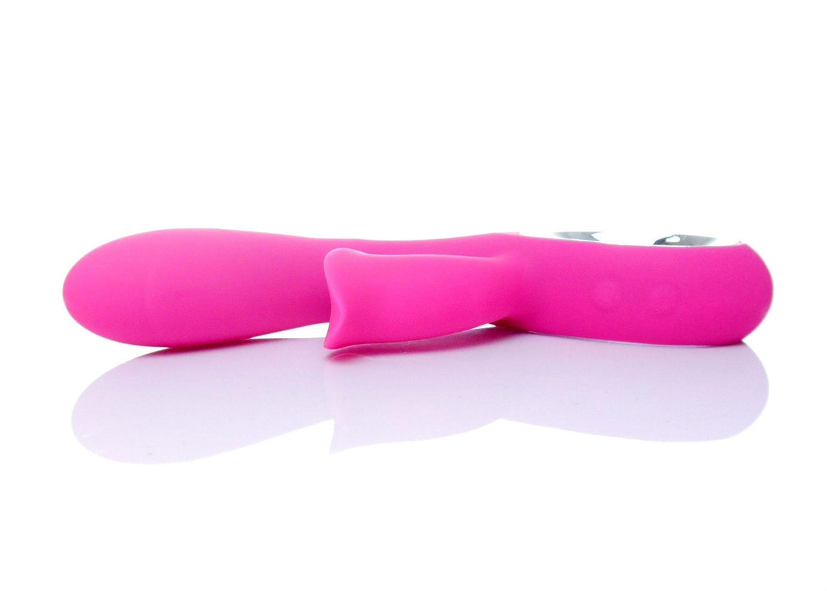 Vibrator Lyla din silicon pentru punctul G, 12 funcții, USB, roz