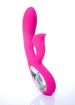 Vibrator Lyla din silicon pentru punctul G, 12 funcții, USB, roz
