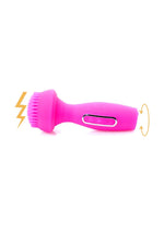 Vibrator Jenny din silicon roz, 36 de vibrații, 8 rotații, USB