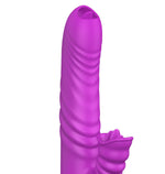 Vibrator cu piston Lyla, serie violet, USB, 21,9 cm