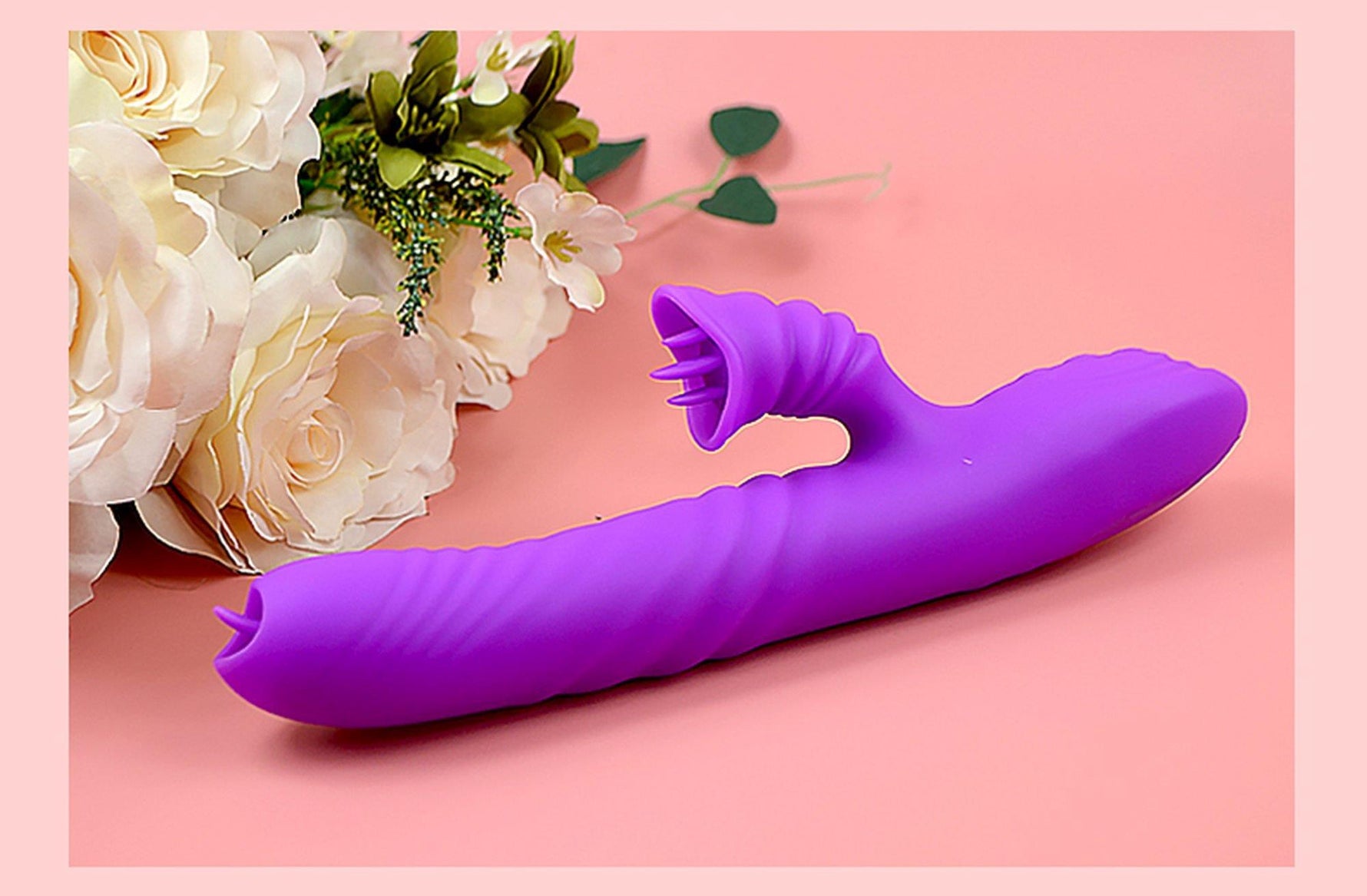 Vibrator cu piston Lyla, serie violet, USB, 21,9 cm