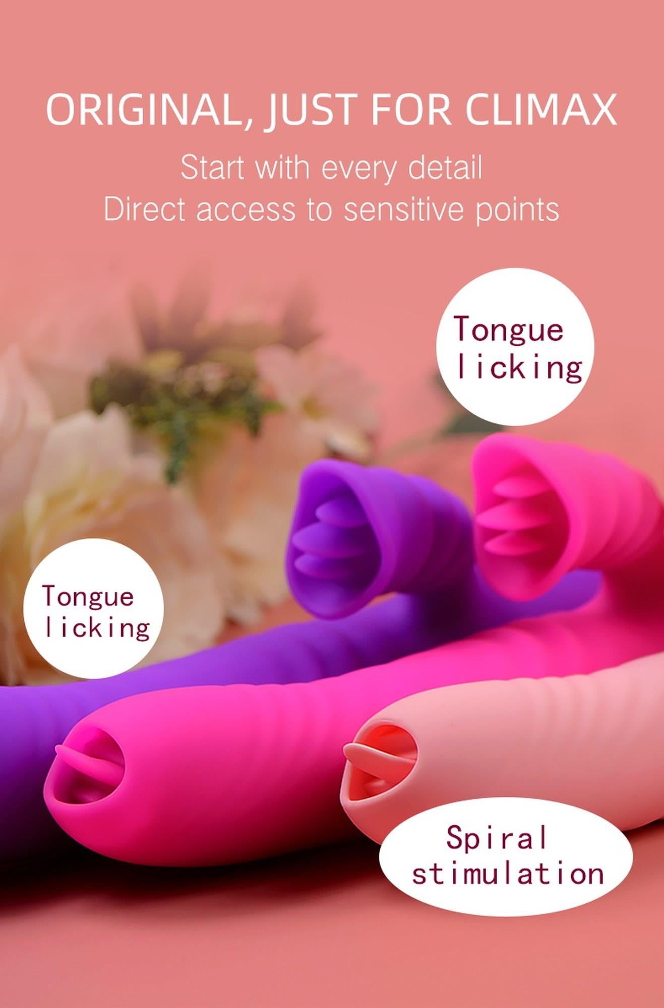 Vibrator cu piston Lyla, serie violet, USB, 21,9 cm